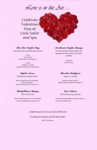 Cielo Salon and Spa Valentine's Day 2016