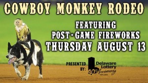 Cowboy_Monkey_Rodeo_Blue Rocks Baseball August 2015