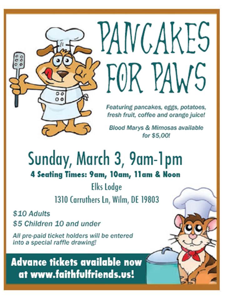 Pancakes for Paws Faithful Friends Delaware