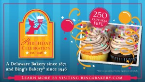 Bing's Bakery Birthday banner 2016