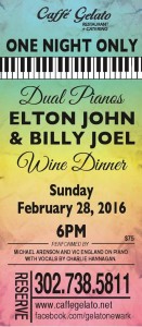 Elton John + Billy Joel Wine Dinner at Caffe Gelato